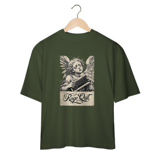 Nome do produto Camiseta Oversized “Rage Quit Angel” – Santo da Paciência Gamer