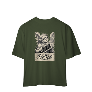 Nome do produto Camiseta Oversized “Rage Quit Angel” – Santo da Paciência Gamer