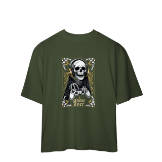 Nome do produto Camiseta Oversized “Game Over” – Modo Sombrio Ativado