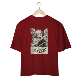 Nome do produto Camiseta Oversized “Rage Quit Angel” – Santo da Paciência Gamer