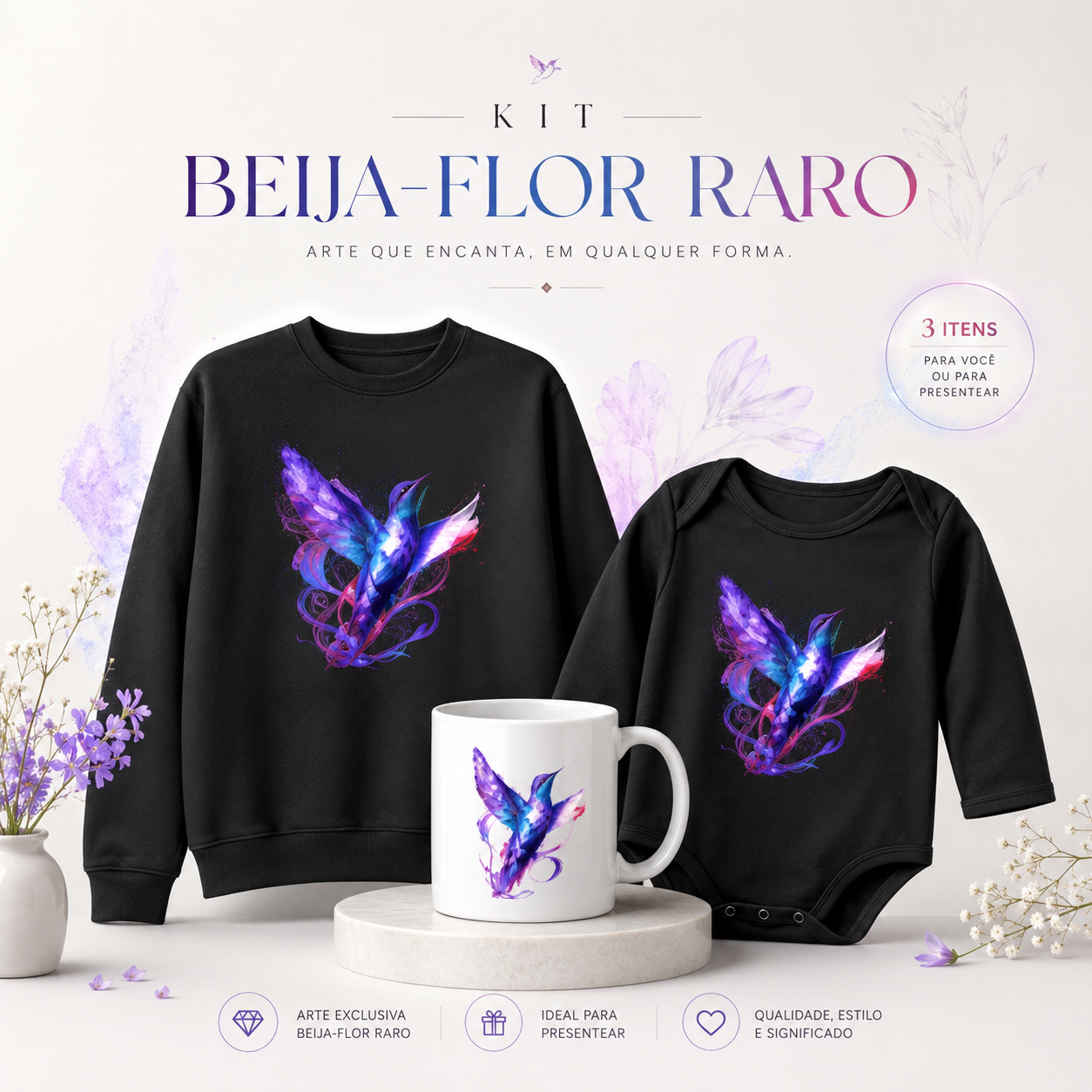 Kit FAMÍLIA BEIJA FLOR 