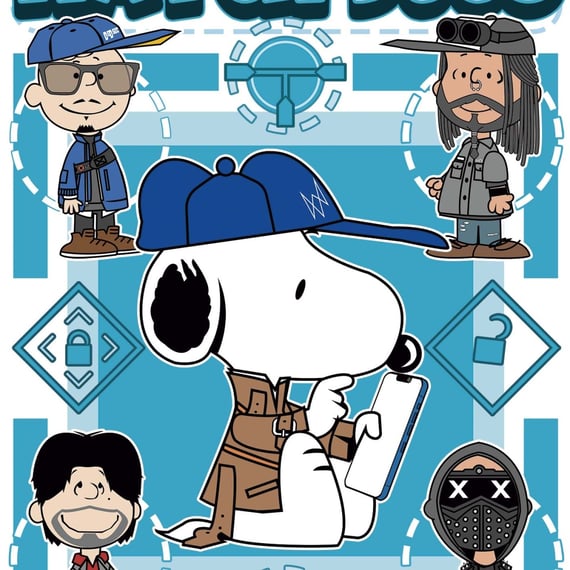 Camiseta Watch Dogs (Snoopy Style)