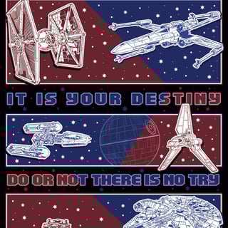 Nome do produto Camiseta Star Wars (Naves)