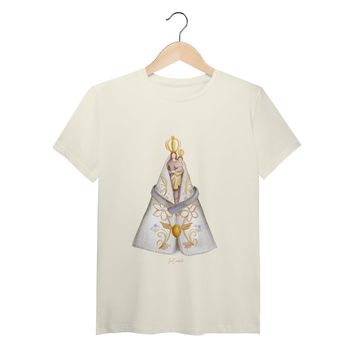 Nome do produto: Camiseta Pima - Mãezinha de Nazaré #01