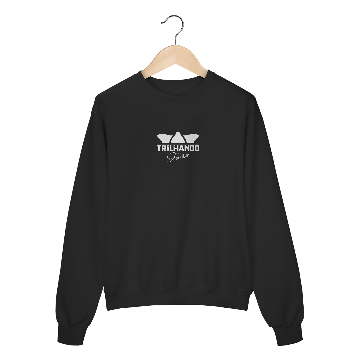 Nome do produto: MOLETOM - TRILHANDO COM JONÃO
