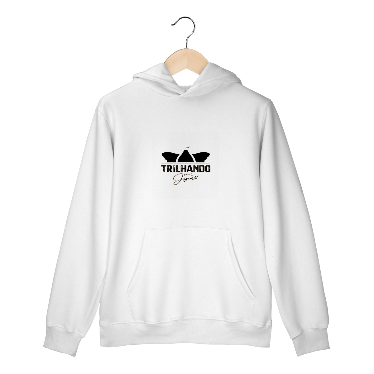 Nome do produto: MOLETOM CANGURU - TRILHANDO COM JONÃO