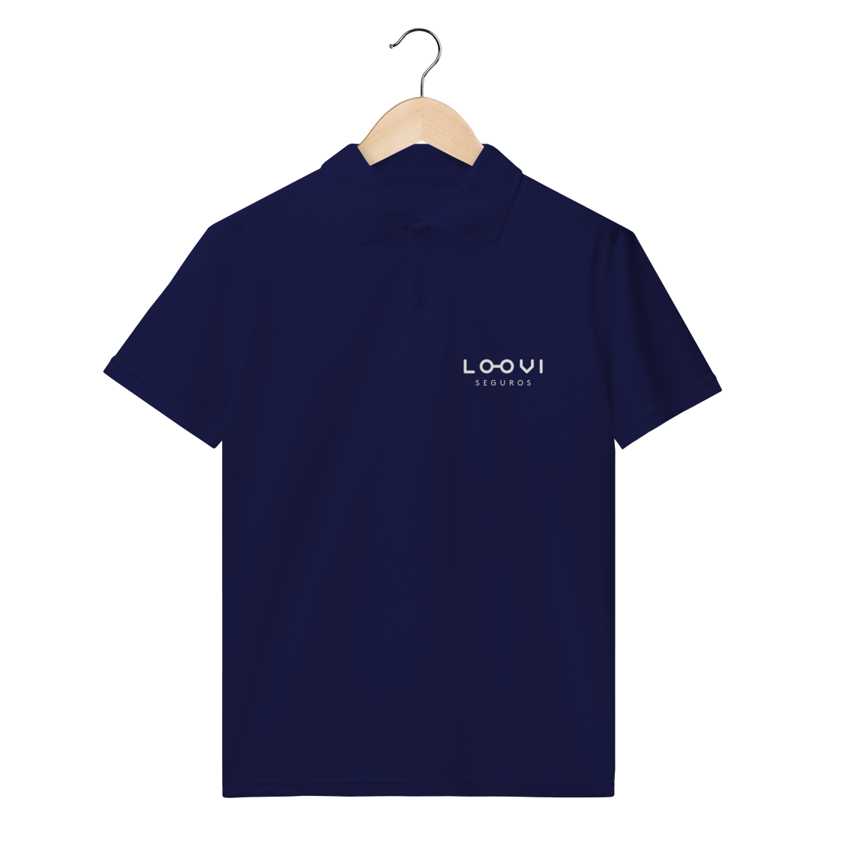 Nome do produto: POLO MASCULINA (FRENTE E COSTAS) - LOOVI BRANCO