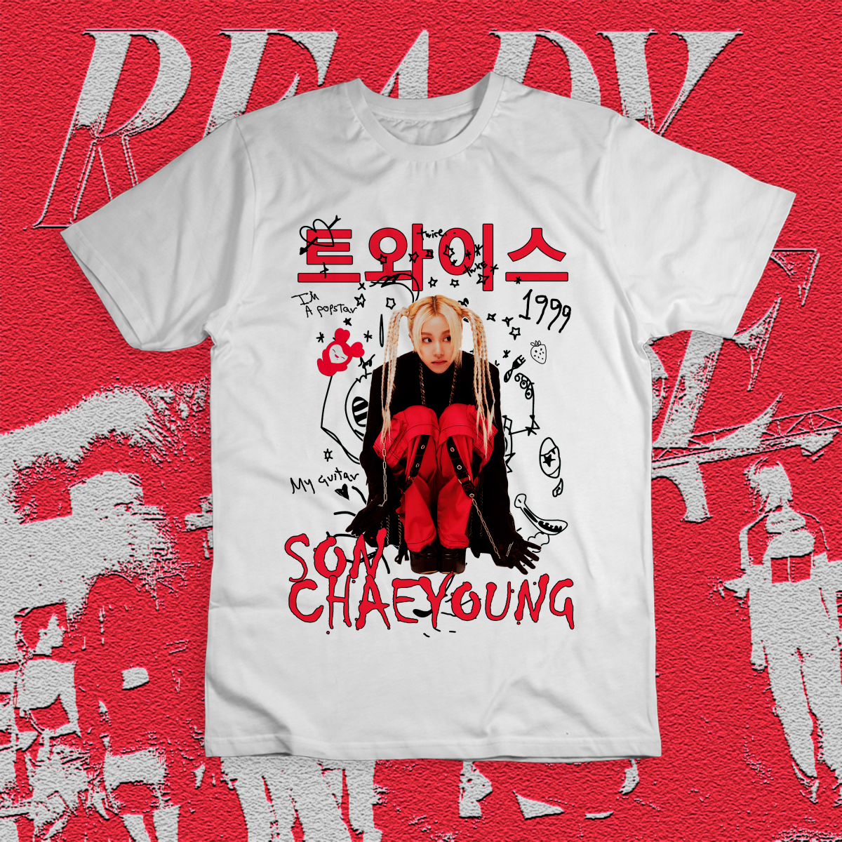T-Shirt Classic Camiseta 'SON CHAEYOUNG' (TWICE) em MIGZO STORE