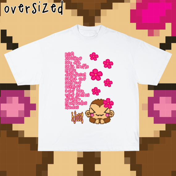 Camiseta Oversized 'mensagem de bom dia'