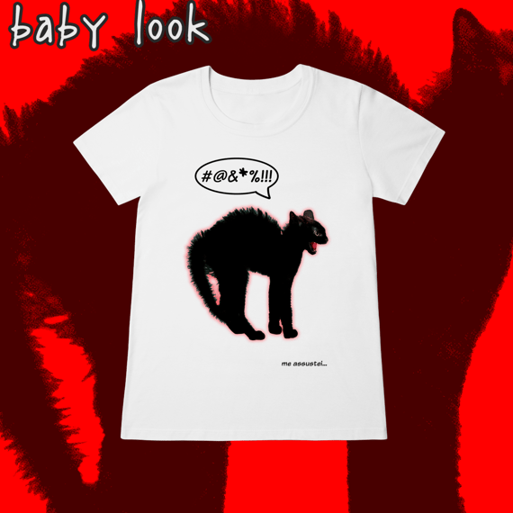Baby Look 'me assustei (gatinho)'