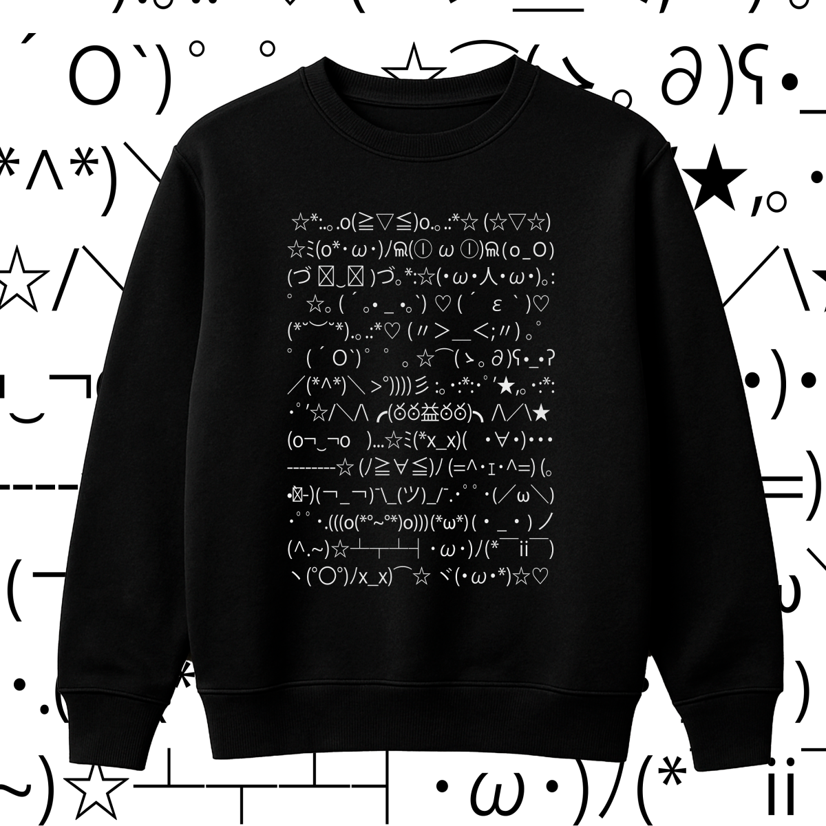 Nome do produto: Moletom Blusão \'kaomoji\'
