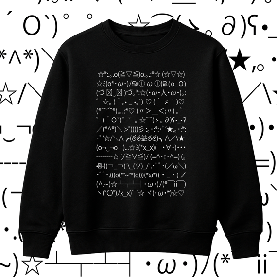 Moletom Blusão 'kaomoji'