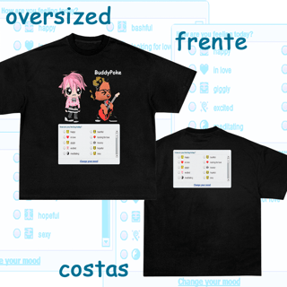 Nome do produto Camiseta Oversized 'BuddyPoke' (estampa versão frente e costas)