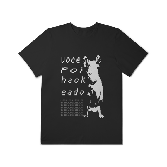 Camiseta Plus Size 'VOCE FOI HACKEADO'