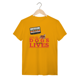 Nome do produto t-shirt• music and dogs saves lives