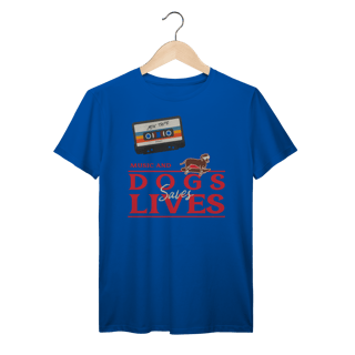 Nome do produto t-shirt prime • music and dogs saves lives