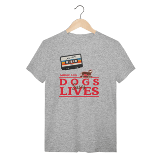 Nome do produto t-shirt• music and dogs saves lives