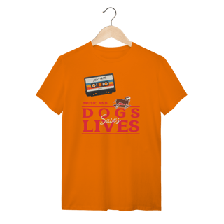 Nome do produto t-shirt• music and dogs saves lives