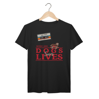 Nome do produto t-shirt prime • music and dogs saves lives