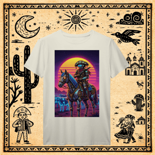 Nome do produto Prime - Camiseta Cyber-Cangaceiro & Montaria Mecha