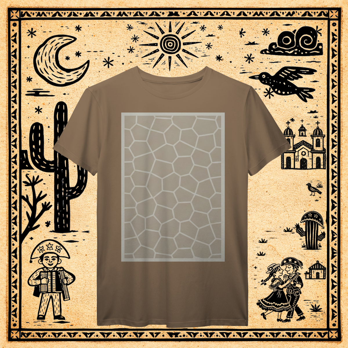 Nome do produto: Oversized - Camiseta Polígonos da Seca