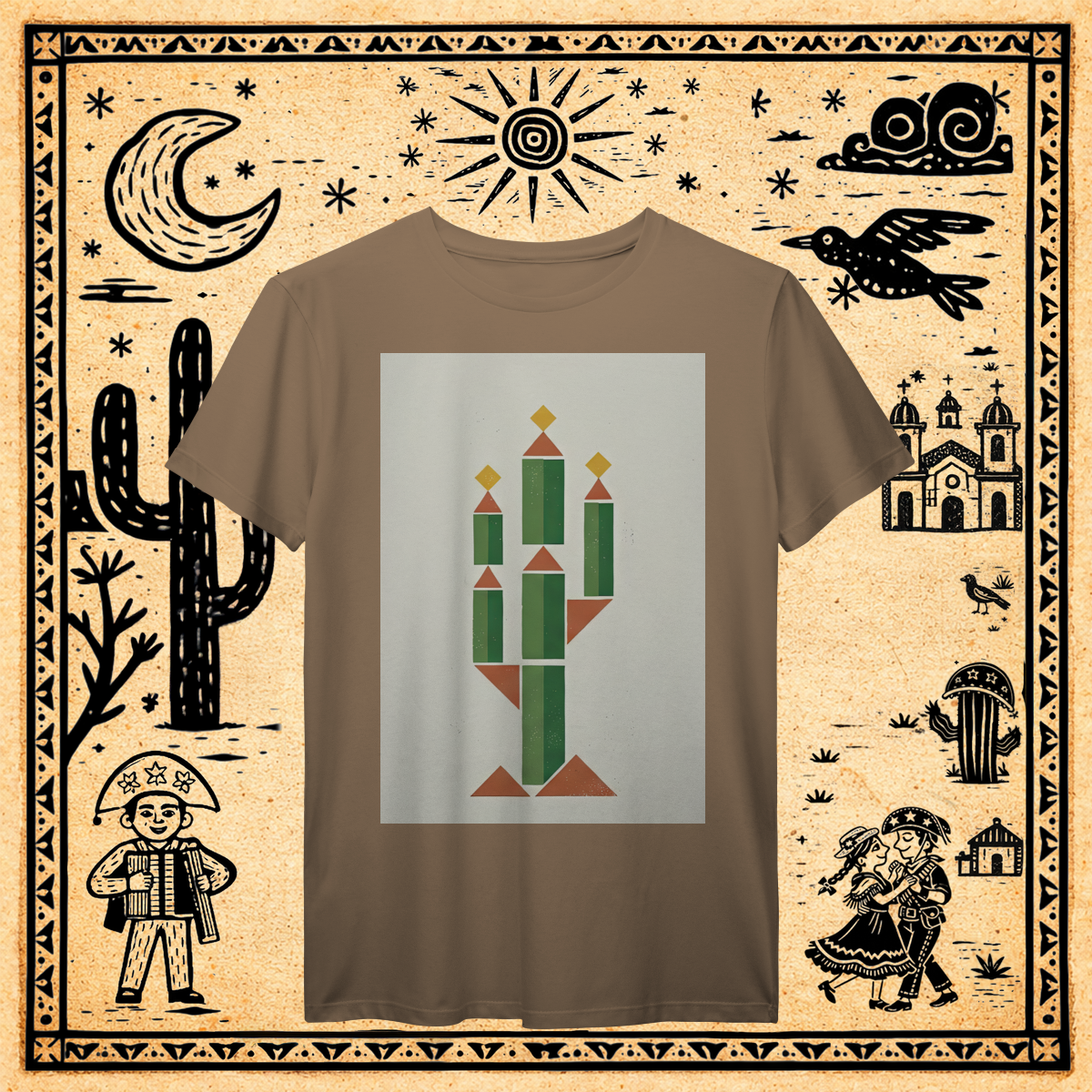 Nome do produto: Prime - Camiseta Mandacaru Construtivista