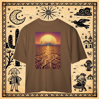 Nome do produto Oversized - Camiseta Grid do Sertão & Cidade-Domo