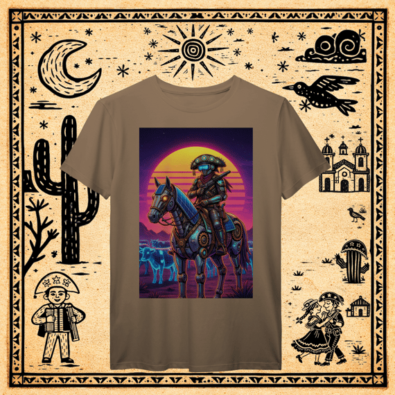 Prime - Camiseta Cyber-Cangaceiro & Montaria Mecha