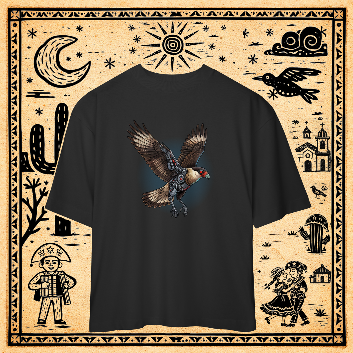 Nome do produto: Oversized - Camiseta Drone Carcará MK-IV