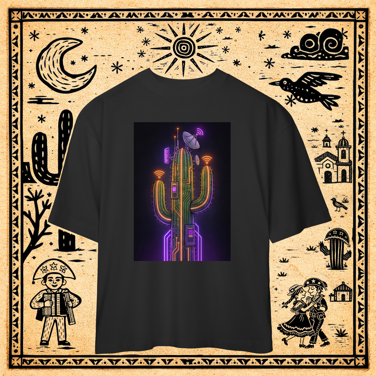 Nome do produto: Oversized - Camiseta Torre de Transmissão Mandacaru