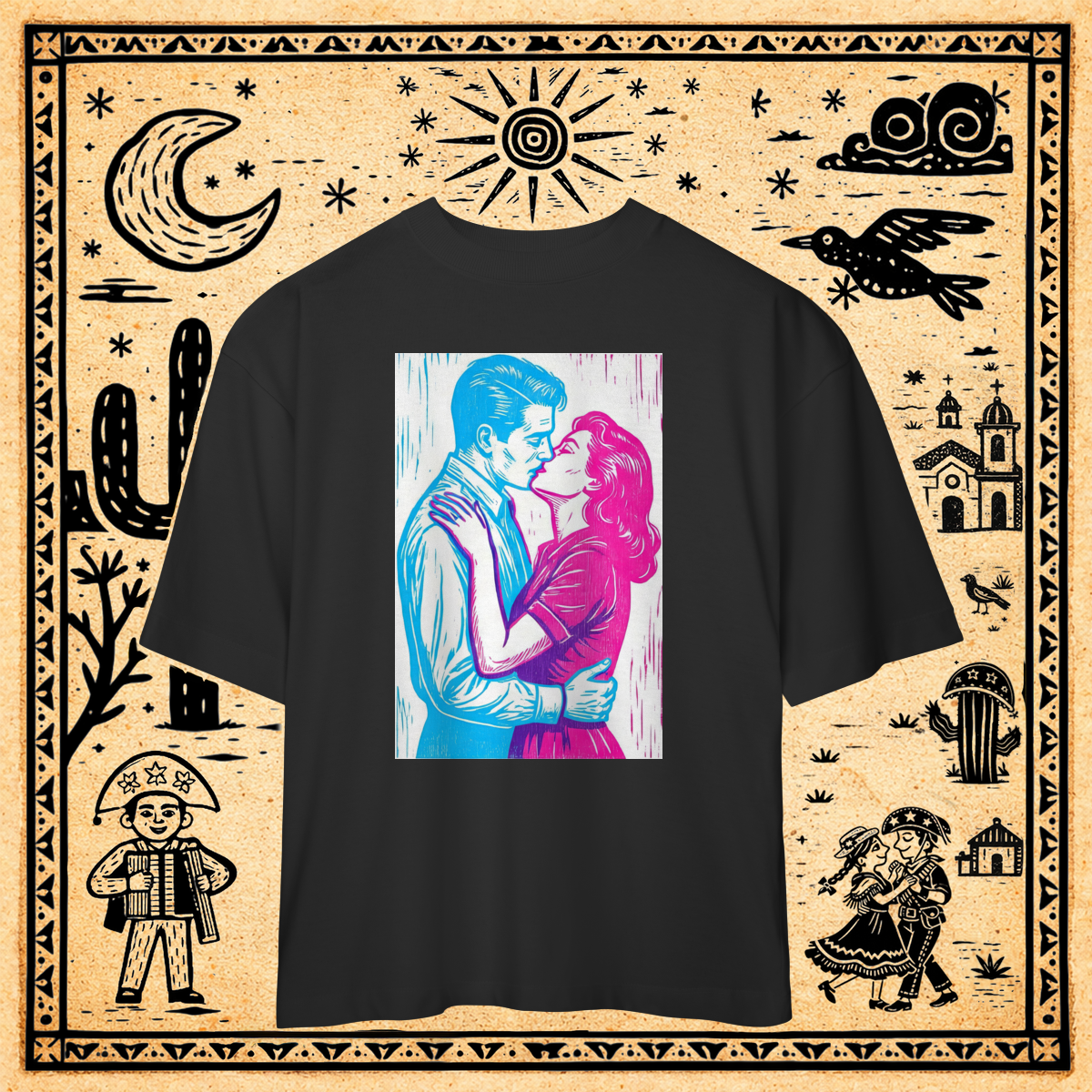 Nome do produto: Oversized - Camiseta Xilo-Pop Neon Clash