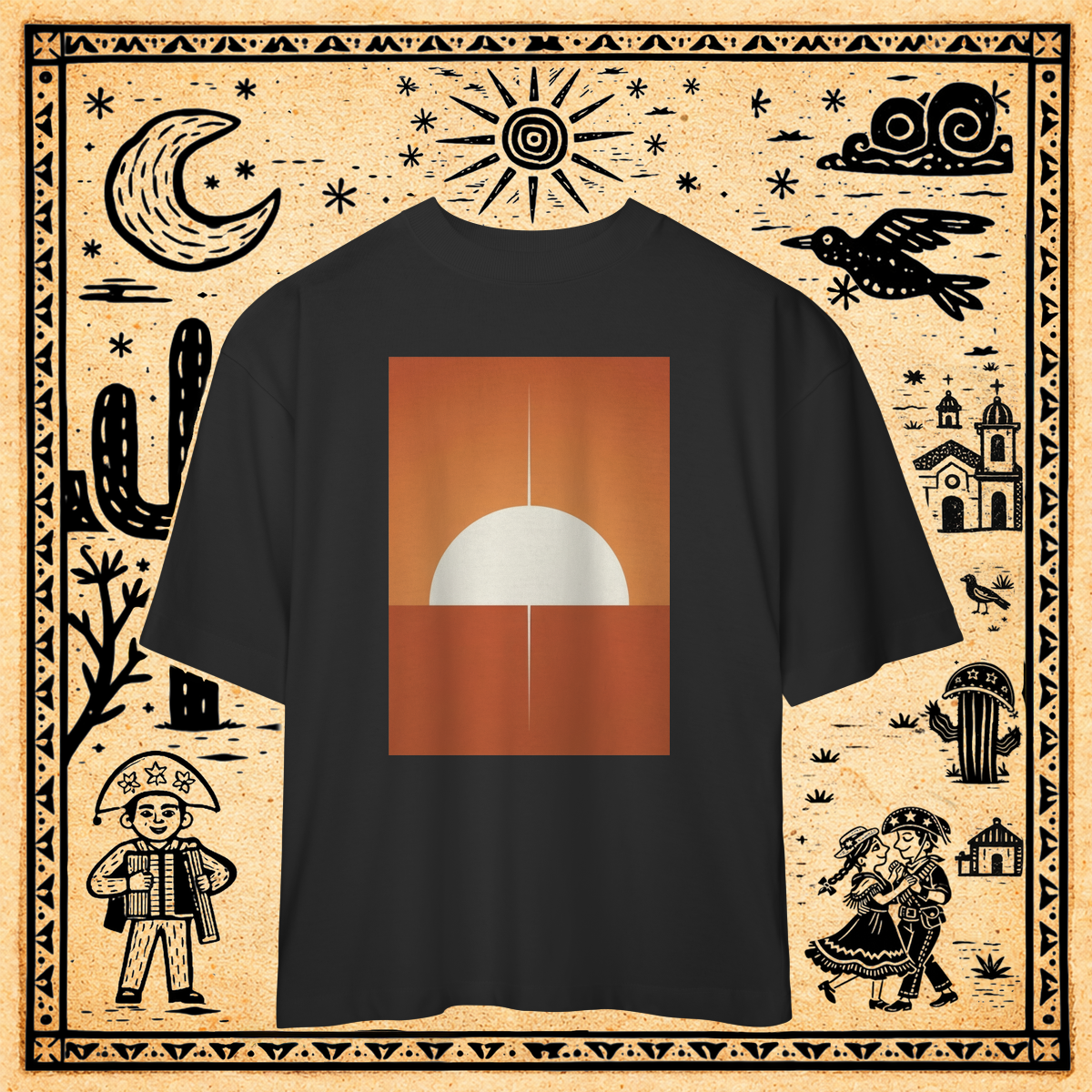 Nome do produto: Oversized - Camiseta Sol Sintético
