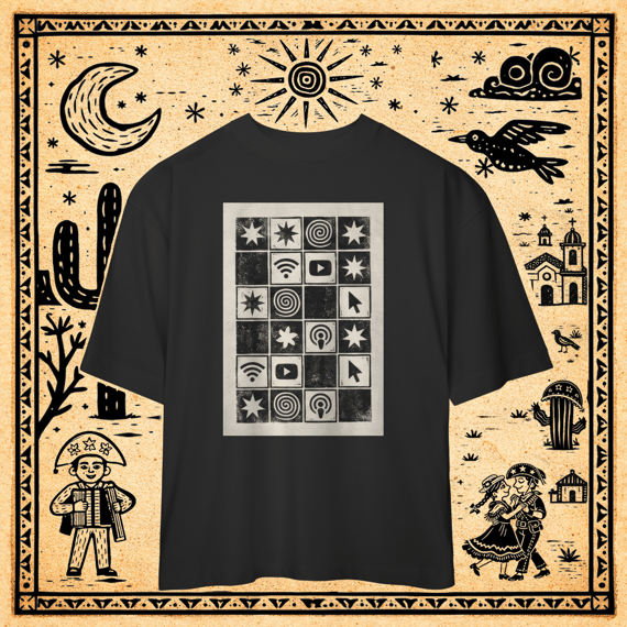 Oversized - Camiseta Xilo-Tech Grid