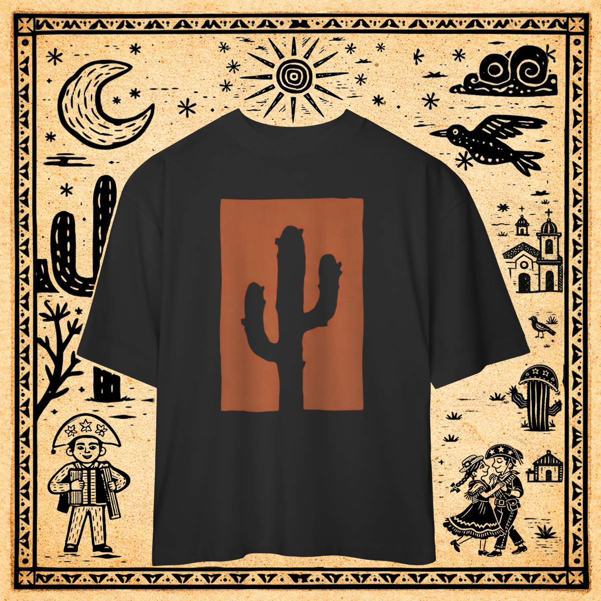 Nome do produto: Oversized - Camiseta Mandacaru Negative Space