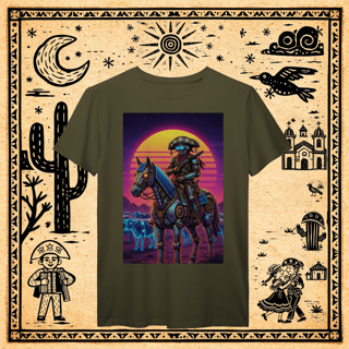 Nome do produto Prime - Camiseta Cyber-Cangaceiro & Montaria Mecha