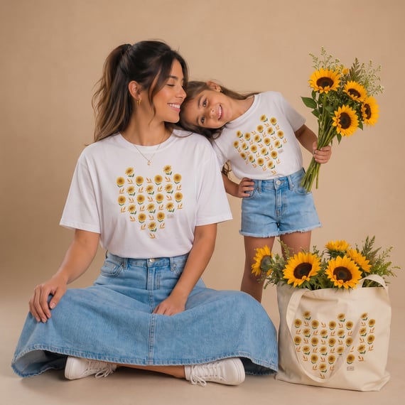  Kit T-Shirt Júlia Mãe & Filha + Ecobag