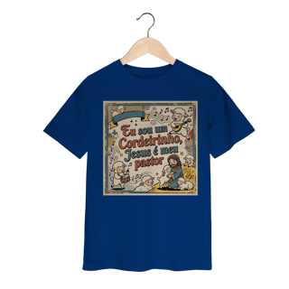 Nome do produto Camiseta Clássica Infantil Eu sou um Cordeirinho