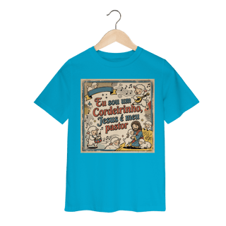 Nome do produto Camiseta Clássica Infantil Eu sou um Cordeirinho