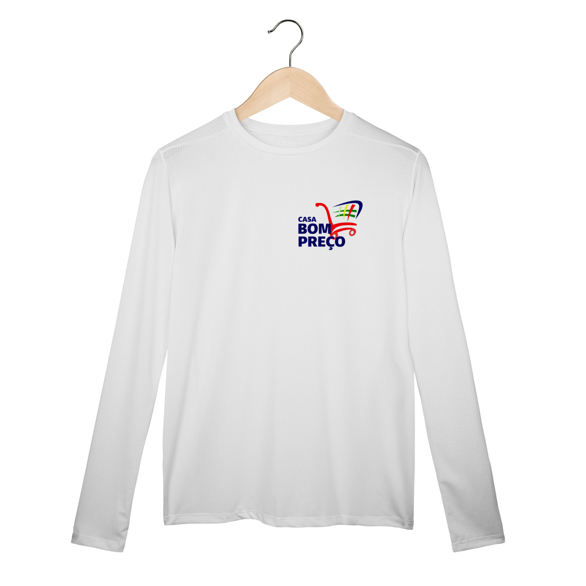 Nome do produto: Camiseta manga longa Casa Bom Preço