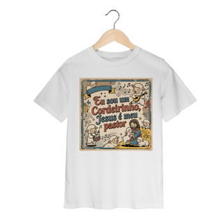 Nome do produto Camiseta Clássica Infantil Eu sou um Cordeirinho