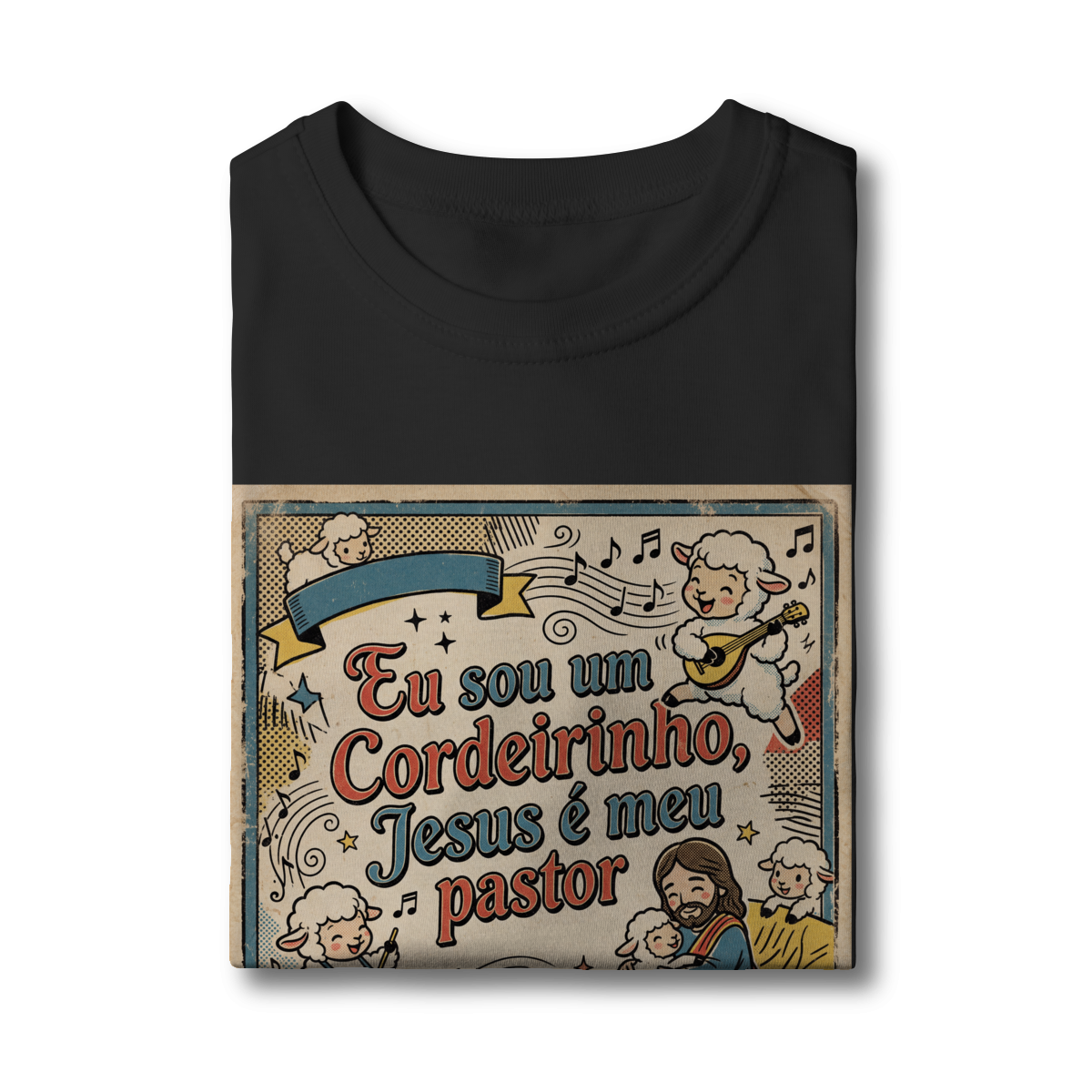 Nome do produto: Camiseta Infantil Eu sou um Cordeirinho