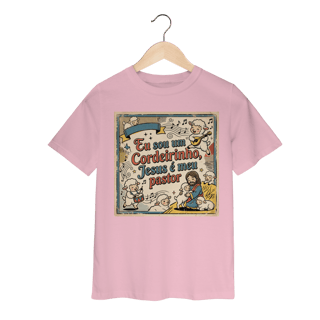 Nome do produto Camiseta Clássica Infantil Eu sou um Cordeirinho