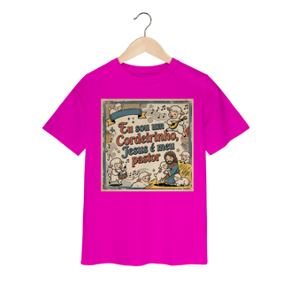 Nome do produto Camiseta Clássica Infantil Eu sou um Cordeirinho