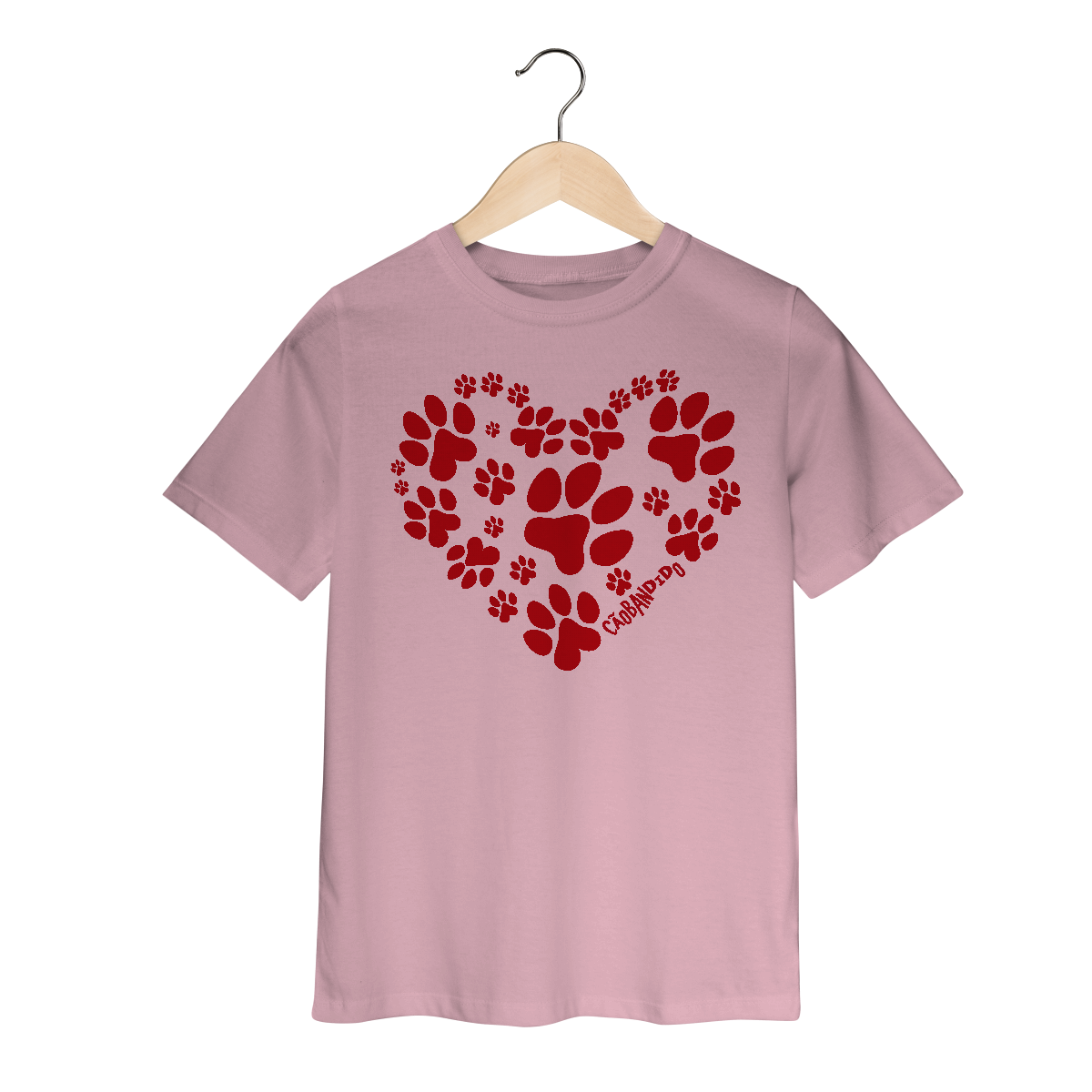 Nome do produto: Camiseta Infantil Coração - I Love My Dog