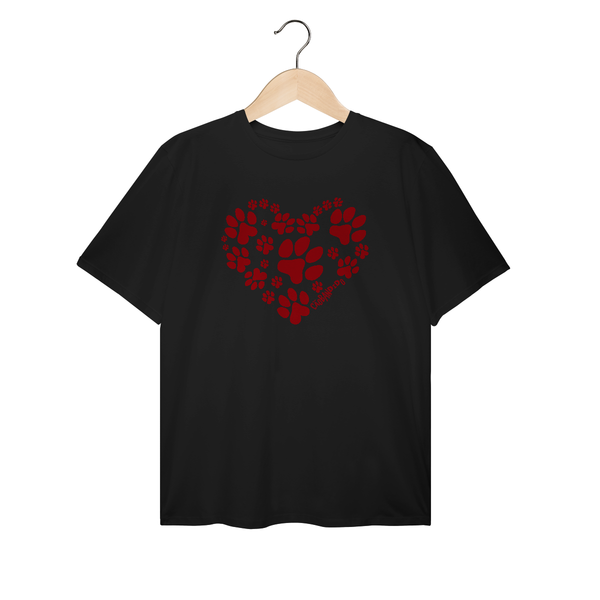 Nome do produto: Camiseta Plus Size Coração - I Love My Dog