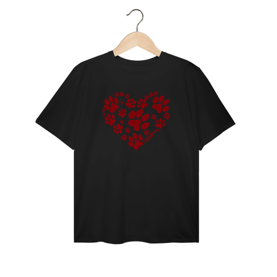 Camiseta Plus Size Coração - I Love My Dog