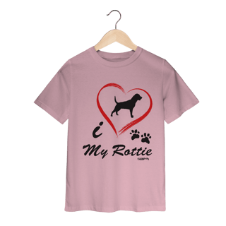 Camiseta Infantil Rottweiler - I Love My Rottie