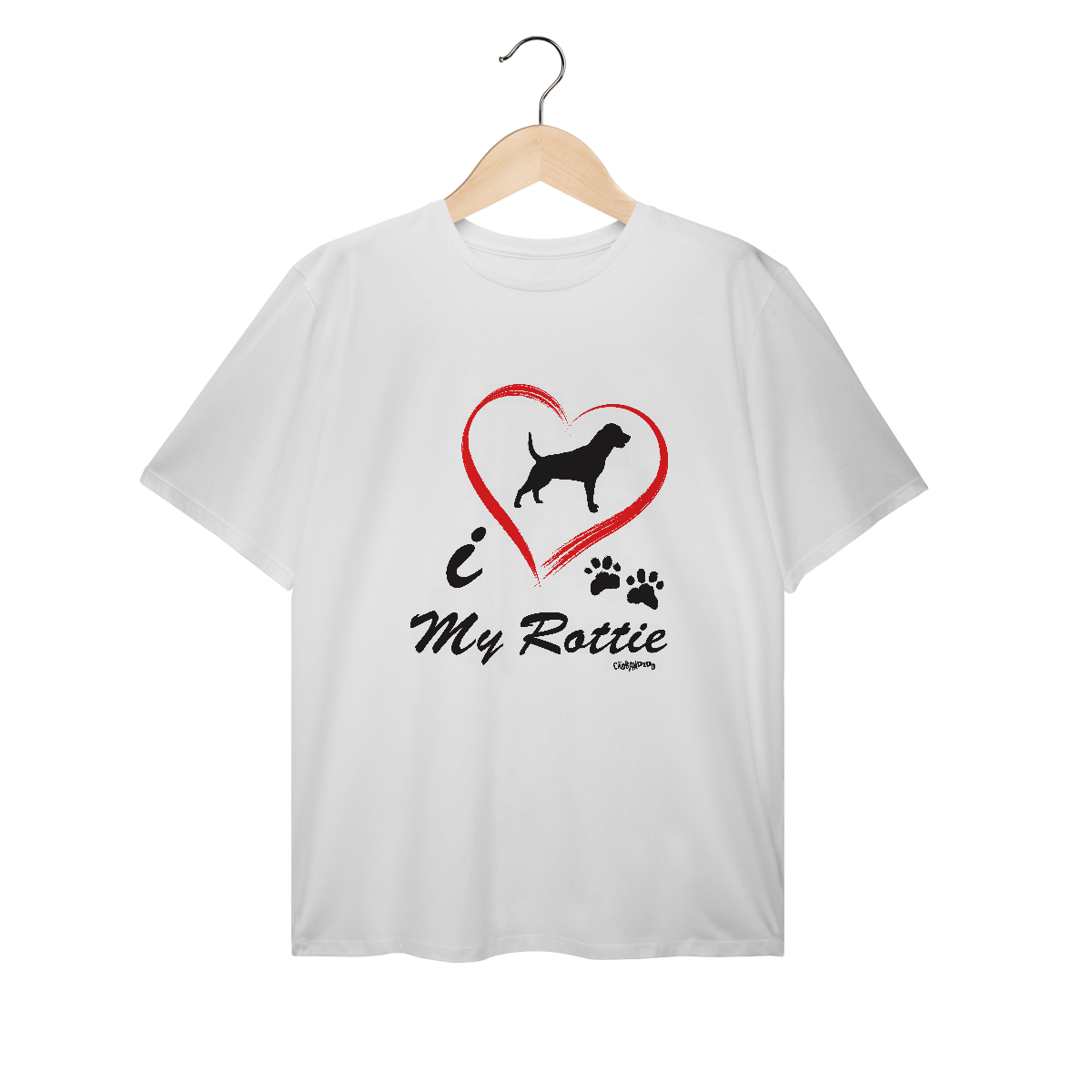 Nome do produto: Camiseta Plus Size Rottweiler - I Love My Rottie