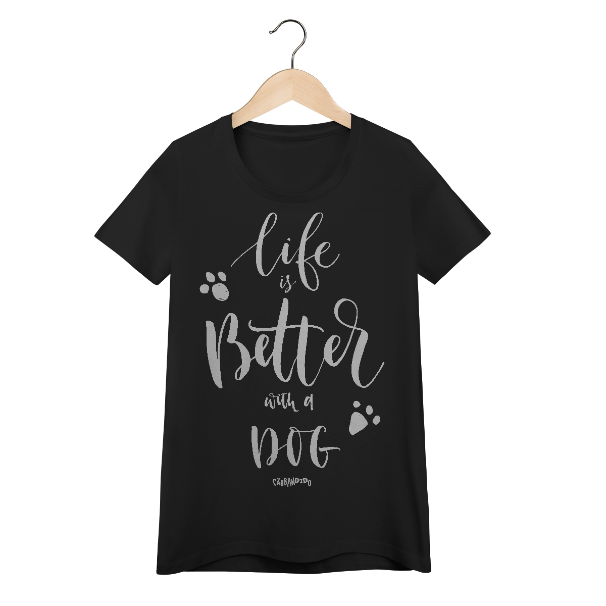 Nome do produto: Baby Look Life is Better With a Dog