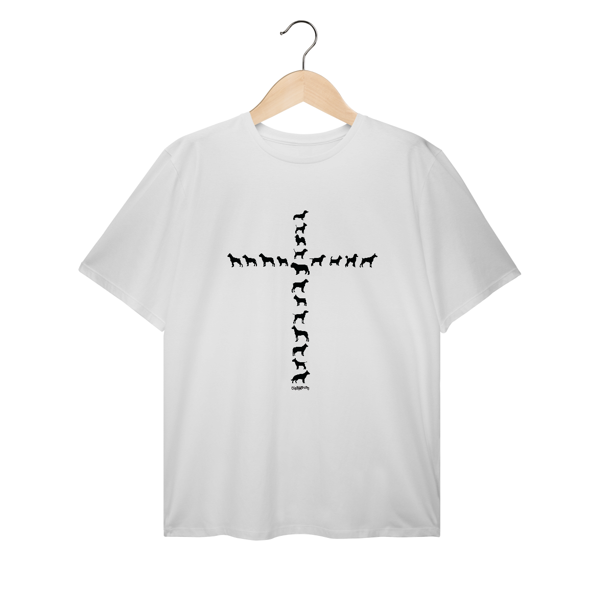 Nome do produto: Camiseta Plus Size Cachorro Cruz - Amizade Fiel